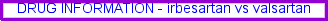 Irbesartan losartan conversion